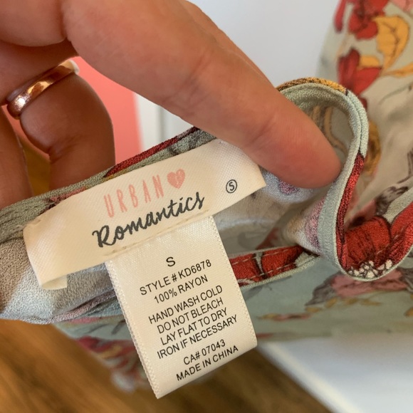 Mint & Floral Midi Dress - Picture 3 of 3